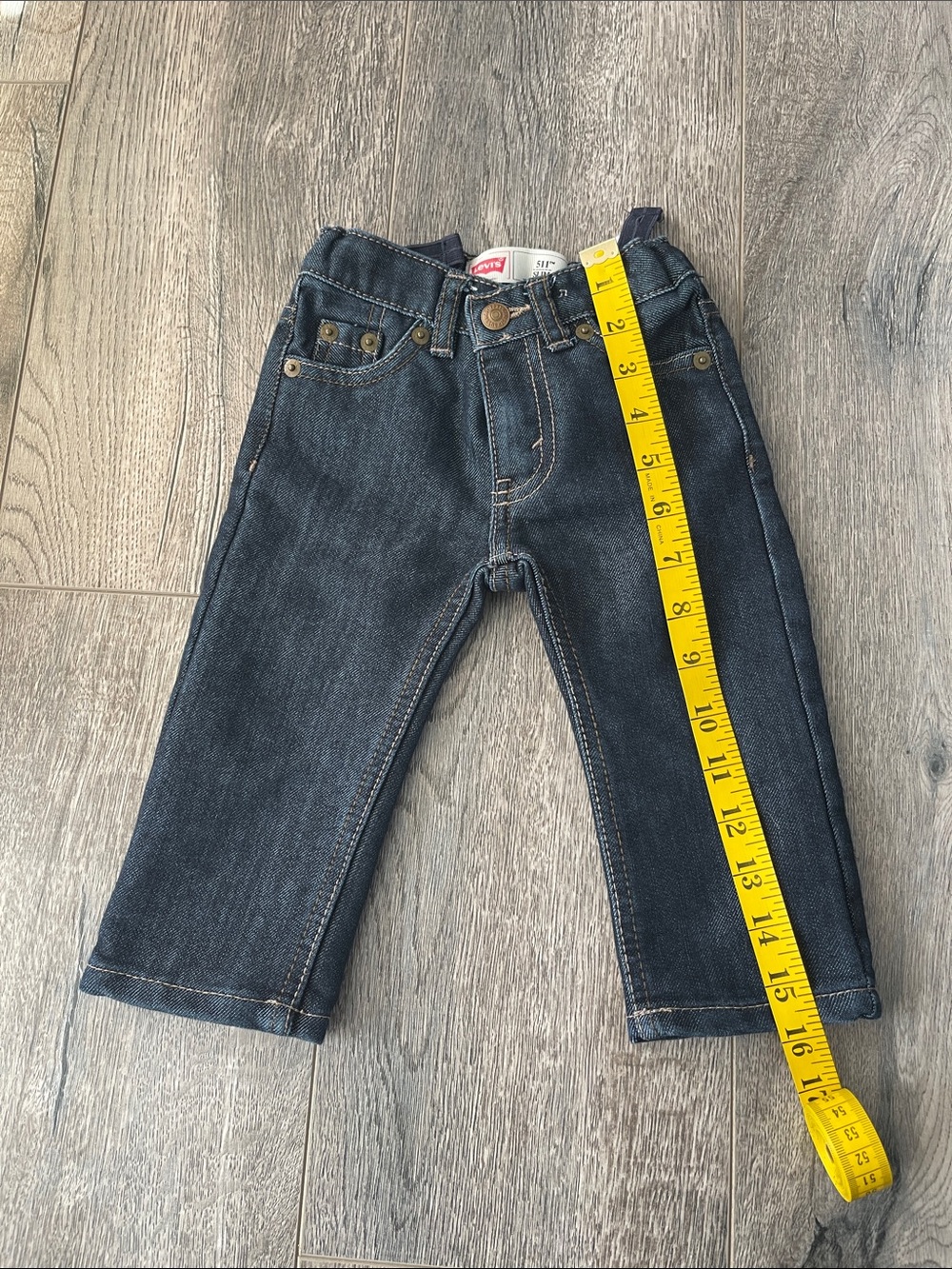 Levi's Boys Dark Wash Blue Denim Jeans - Picture 6 of 7